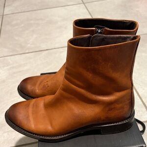 Ecco Tan Leather Ankle Boots